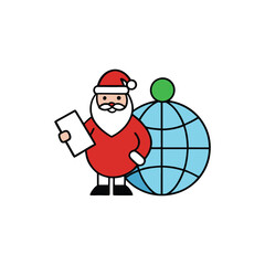 santa claus with a bag