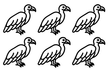 Fototapeta premium Vulture Sketch Line Art Collection