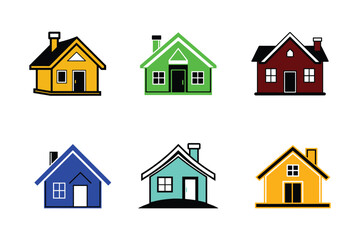 Fototapeta premium Home House Icon Silhouette Vector Illustration Design