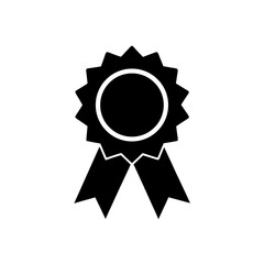 achievement ribbon icon on white background  .svg