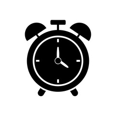 alarm clock icon on white background  .svg