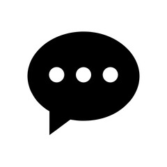 chat bubble with three dots icon on white backgrou.svg