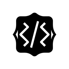 code brackets icon on white background  .svg