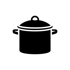 cooking pot icon on white background  .svg