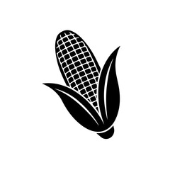 corn cob icon on white background  .svg
