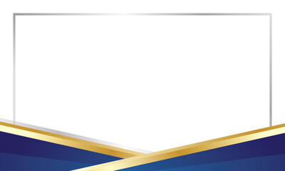 Obraz premium Modern blue gold white abstract background for certificate