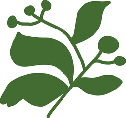 Botanical leaves doodle background art vector. abstract shape doodle art design for print, wallpaper, clipart, wall art for home decoration.