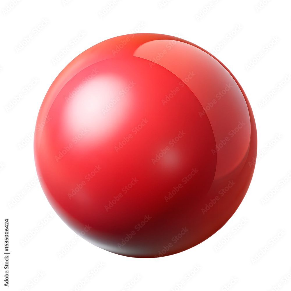 Poster a vibrant and realistic 3d rendering of a shiny red sphere isolated on a black backdrop for design p
