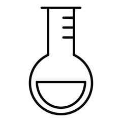 Chemical flask icon simple flat icon vector symbol