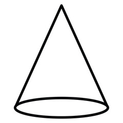 Cone shape 3D icon simple flat icon vector symbol