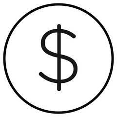 Dollar icon simple flat icon vector symbol