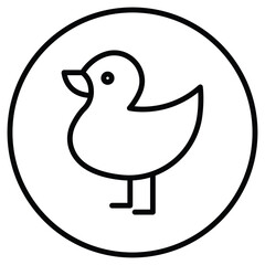 Duck icon simple flat icon vector symbol