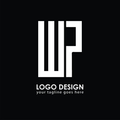 WP WP Logo Design, Creative Minimal Letter WP WP Monogram