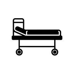 hospital bed icon on white background  .svg