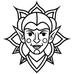 Black and White Minimal Arrow Tattoo Vector Illustration