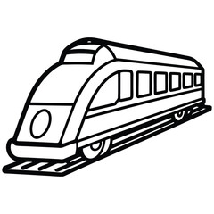 Train Minimalist Vector Illustration Black and White