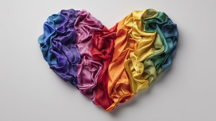 A collage of different pride flags (LGBTQ+, lesbian, bi, trans, ace, pan, nonbinary) forming a heart shape on a clean white background 