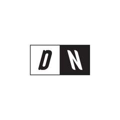 Initial Alphabet Vector DN Unique Simple Bold Monogram Logo Design Alphabet