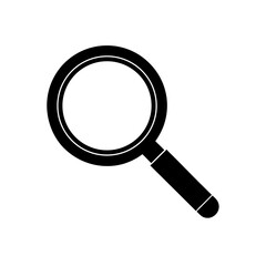 magnifying glass icon on white background  .svg