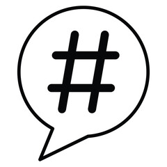 Hastag icon simple flat icon vector symbol