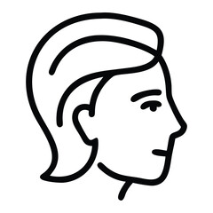 Single Line Face Minimal Vector Line Art Black and White