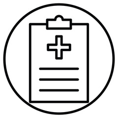 Medical report icon simple flat icon vector symbol