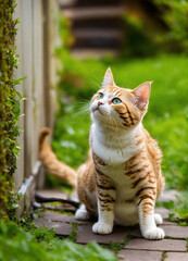 cat in the garden