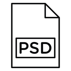 PSD File Format Icon simple flat icon vector symbol