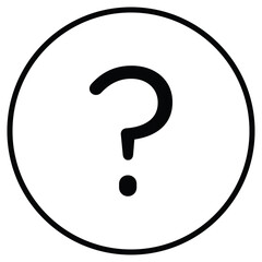 Question mark icon simple flat icon vector symbol