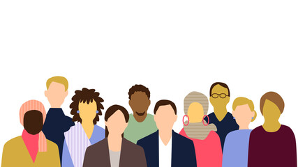 Obraz premium いろんな国の人たち正面表情無10人