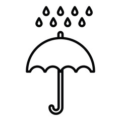 Rainy weather icon simple flat icon vector symbol