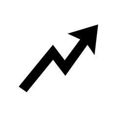 stock arrow up icon on white background  .svg
