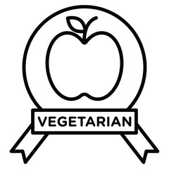 Vegetarian food diet icon simple flat icon vector symbol