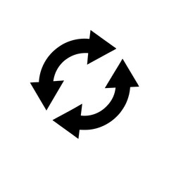 sync arrows icon on white background  .svg