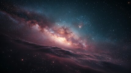 Fototapeta premium Galactic Starry Night View