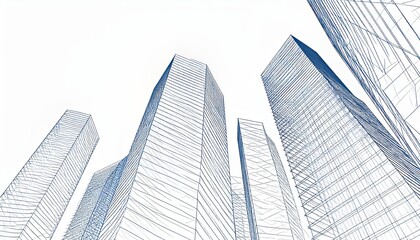 Obraz premium Abstract Architecture of modern and classical buildings