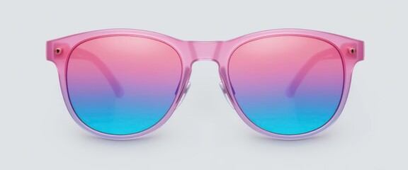  Ombre Pink to Blue Shades Isolated, Transparent, Smooth Color Transition Effect
