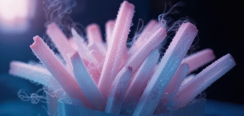  Surreal Image of French Fries Using Infrared Techniques, Revealing Hidden Details and Temperature