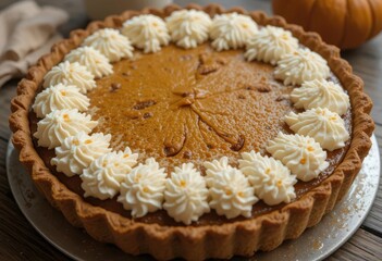  Artisan Baking A Pumpkin Pie with Handcrafted Details and Culinary Excellence