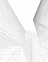 Fototapeta premium Abstract Architecture of modern and classical buildings