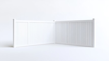 White picket fence, two panels