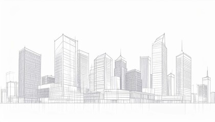 Obraz premium Abstract Architecture of modern and classical buildings