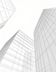 Fototapeta premium Abstract Architecture of modern and classical buildings