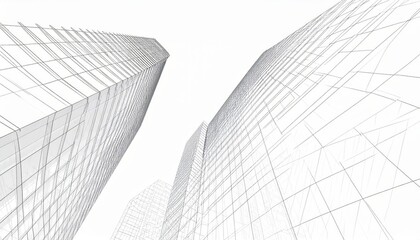 Fototapeta premium Abstract Architecture of modern and classical buildings