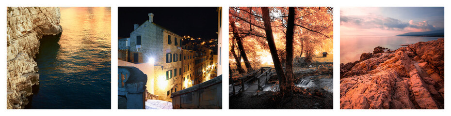 wonderful croatian collage, popular croatian places - Kamenjak, Brela, Dubrovnik, Dalmatia,...