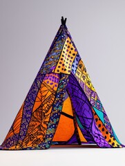 Colorful play teepee. AI.