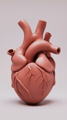 Anatomical heart model. AI.
