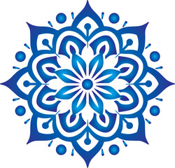 Abstract Ornamental Mandala Motif Vector Design Illustration