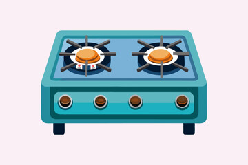 vector illustration of a  gas stove