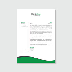 Clean and professional corporate company business letterhead template